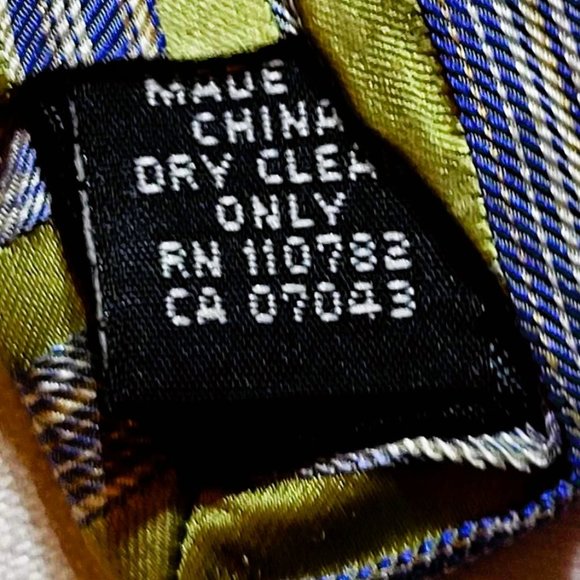 NICOLE MILLER NEW YORK designer Men's tie,  All Silk Green Blue Striped Pattern - Picture 6 of 14